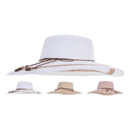 Pohodlí domova - Klobouk dámský mix bílá/přírodní 42,5cm