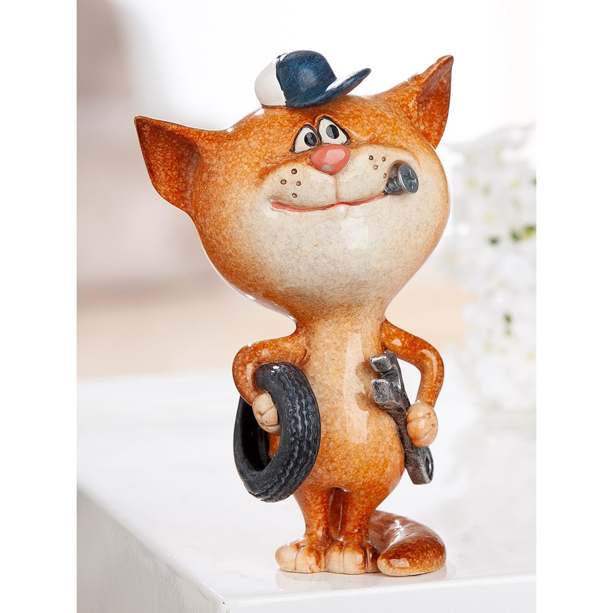 Kočka polyresinový MECHANIK s pneumatikou 12,5cm-0