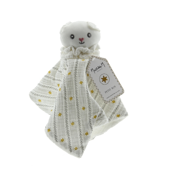 Dětské zboží - Kočka USÍNÁČEK bavlněný bílý 46cm