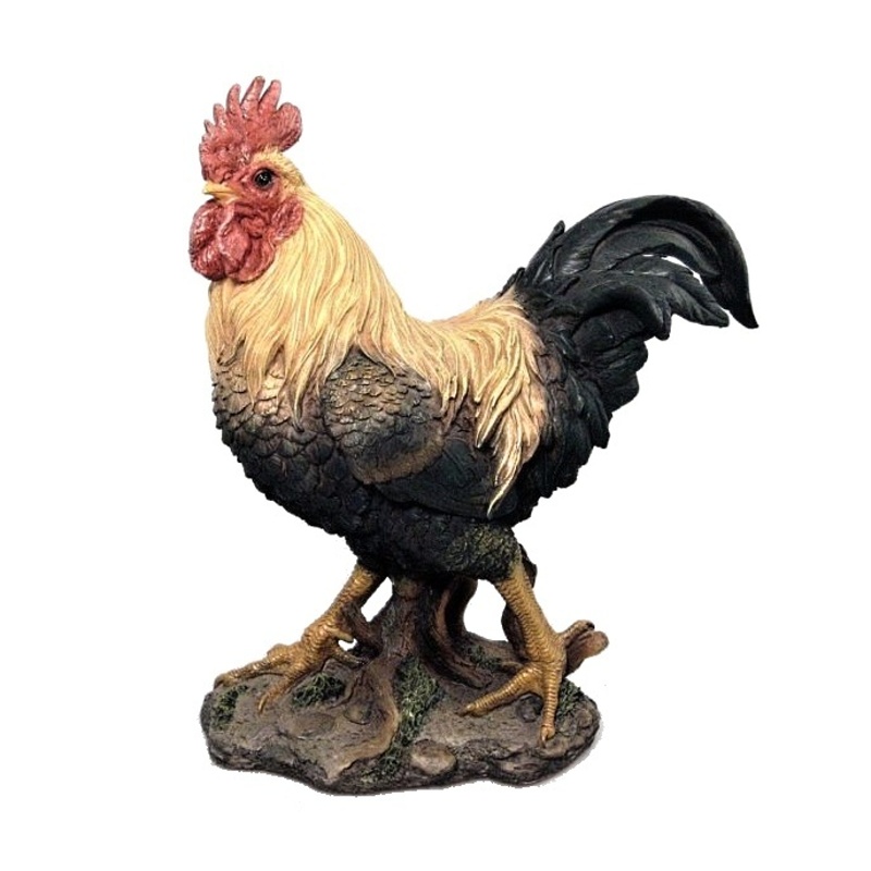 Venkovní zvířátka - Kohout stojící polyresinový 41cm