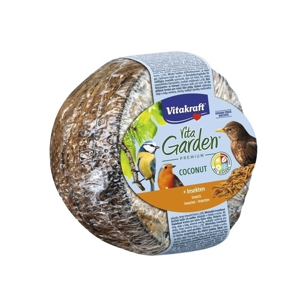 Krmítka, budky, domečky - Kokos plněný hmyzem VITA GARDEN