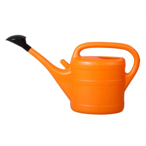 Zálivka a hadice - Konev 10l s růžicí plast oranžová