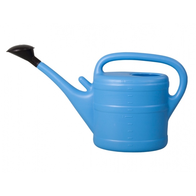 Zálivka a hadice - Konev 10l s růžicí plast světle modrá