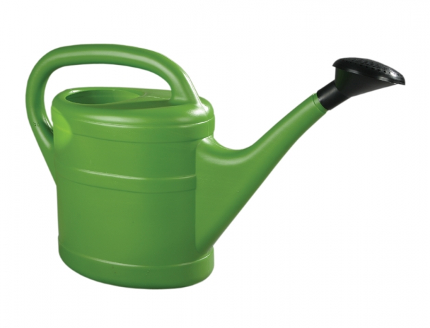 Zálivka a hadice - Konev 5l plastová zelená s růžicí