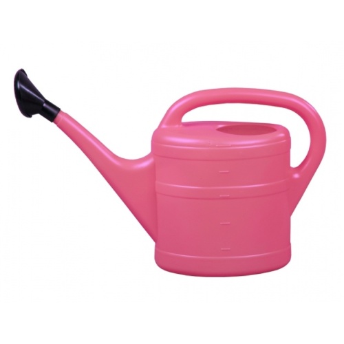 Zálivka a hadice - Konev 5l s růžicí plast růžová