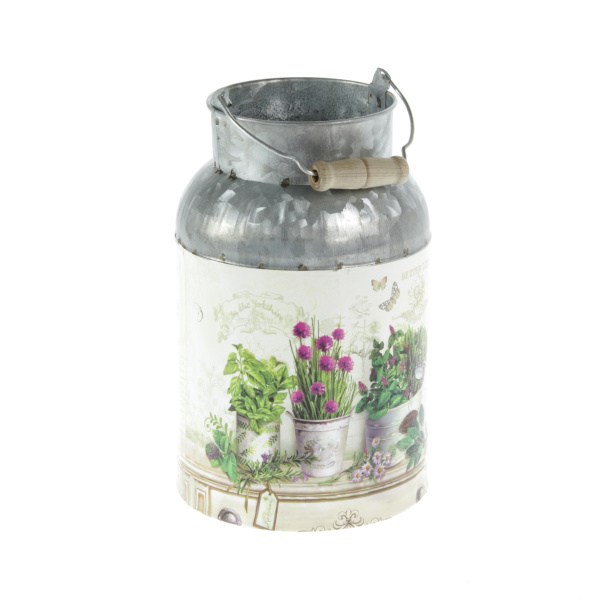 Kovové dekorace - Konev na mléko BETTER LIFE 1 ucho plech 20cm