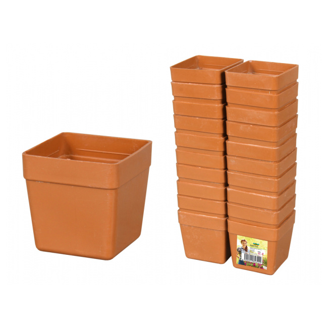 Předpěstování - Kontejner pěstební KAKTUS 4x4cm 20ks plast terakota
