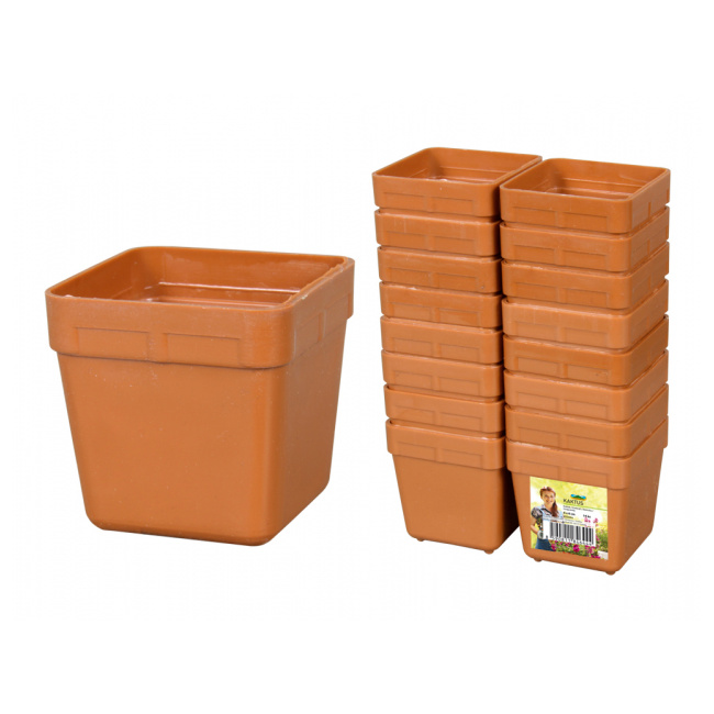 Předpěstování - Kontejner pěstební KAKTUS 5x5cm 16ks plast terakota