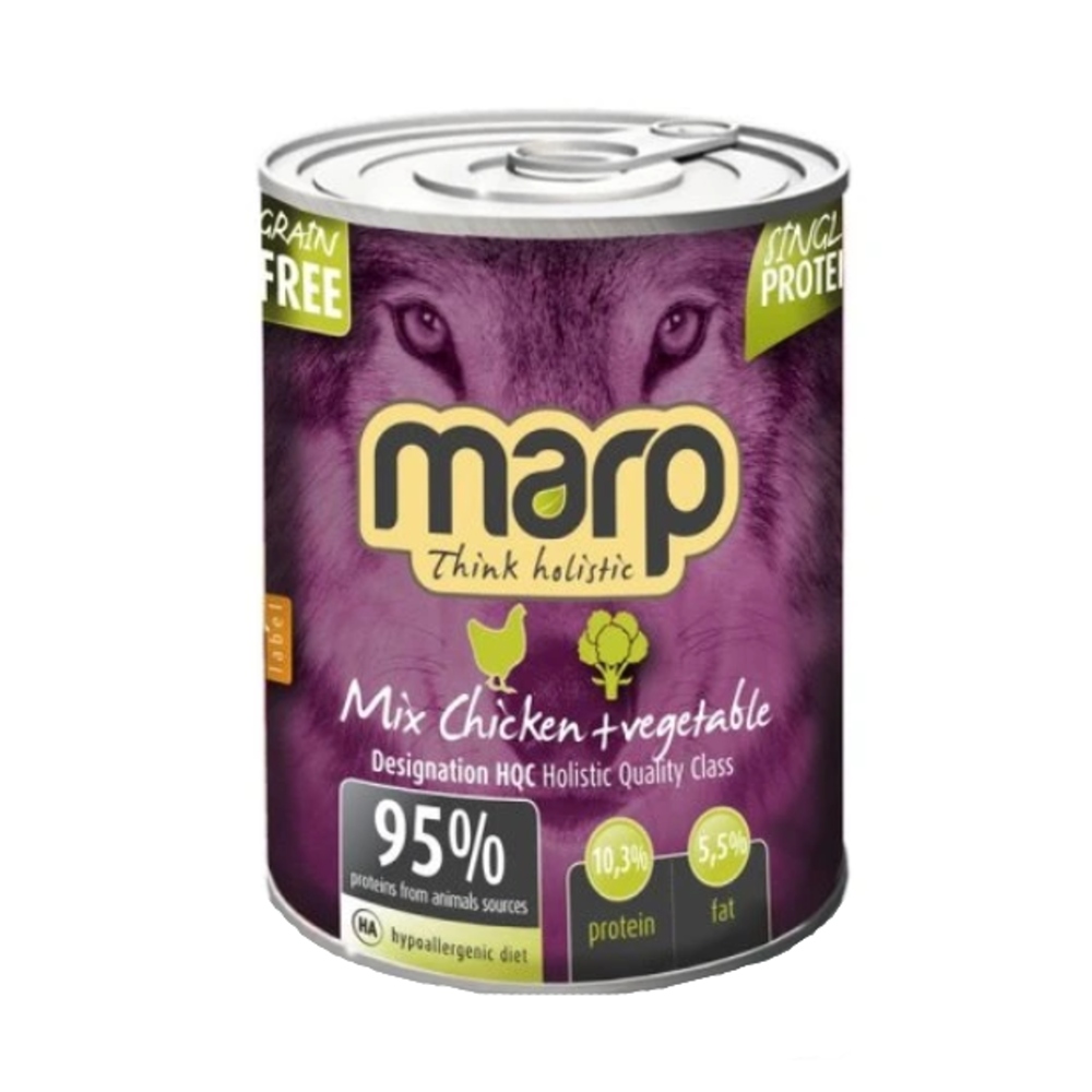 Krmiva a doplňky stravy - Konzerva MARP kuřecí a zelenina 400g