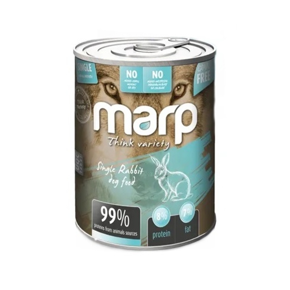 Krmiva a doplňky stravy - Konzerva MARP Variety Single králík 400g