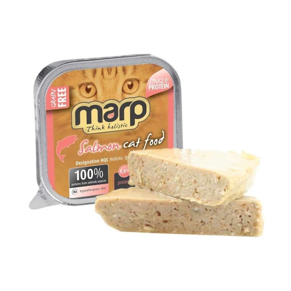 Krmiva a doplňky stravy - Konzerva vanička MARP losos 100g