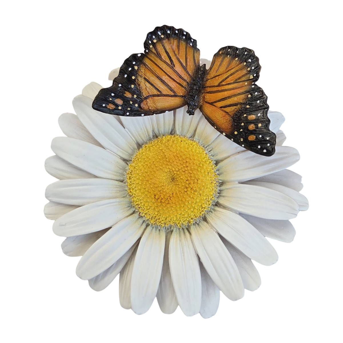 Dekorační figurky zvířat - Kopretina s motýlem polyresinová závěsná 11cm