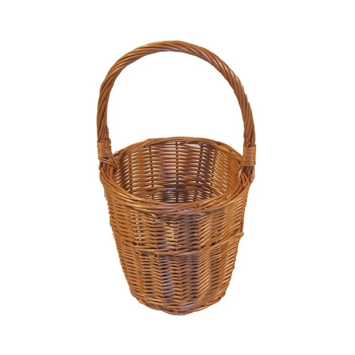 Koše - Koš kulatý proutí  přírodní 37cm