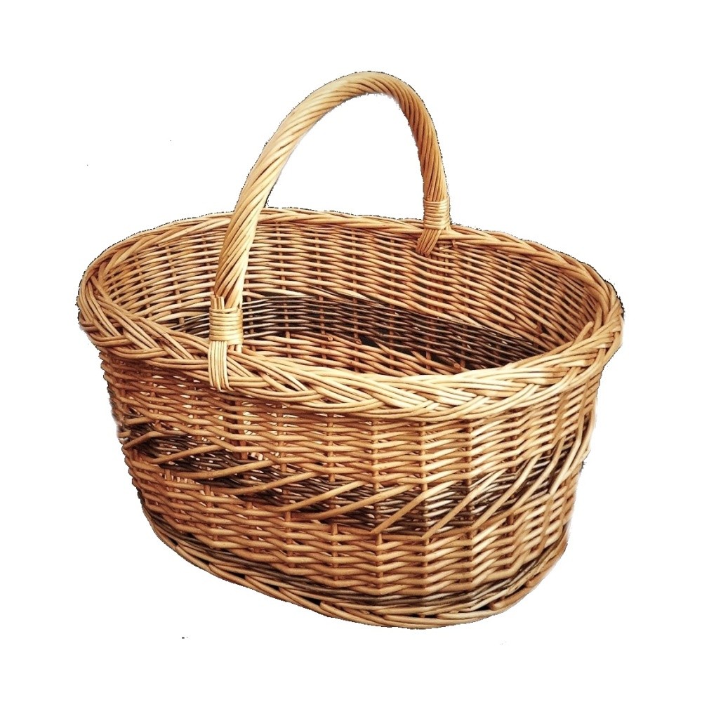 Koše - Koš oválný proutěný RUDNÍK s 1 uchem 40x26cm