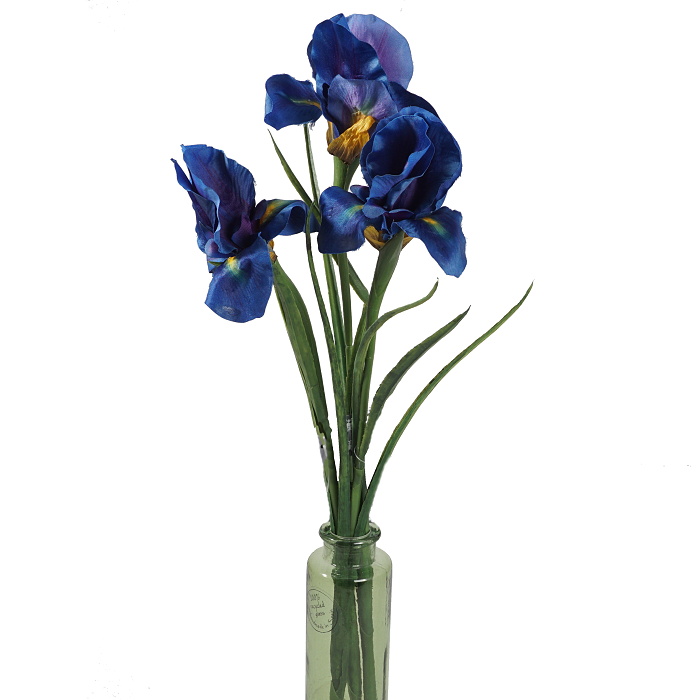 Jarní umělé květiny - Kosatec řezaný umělý 60cm modrý