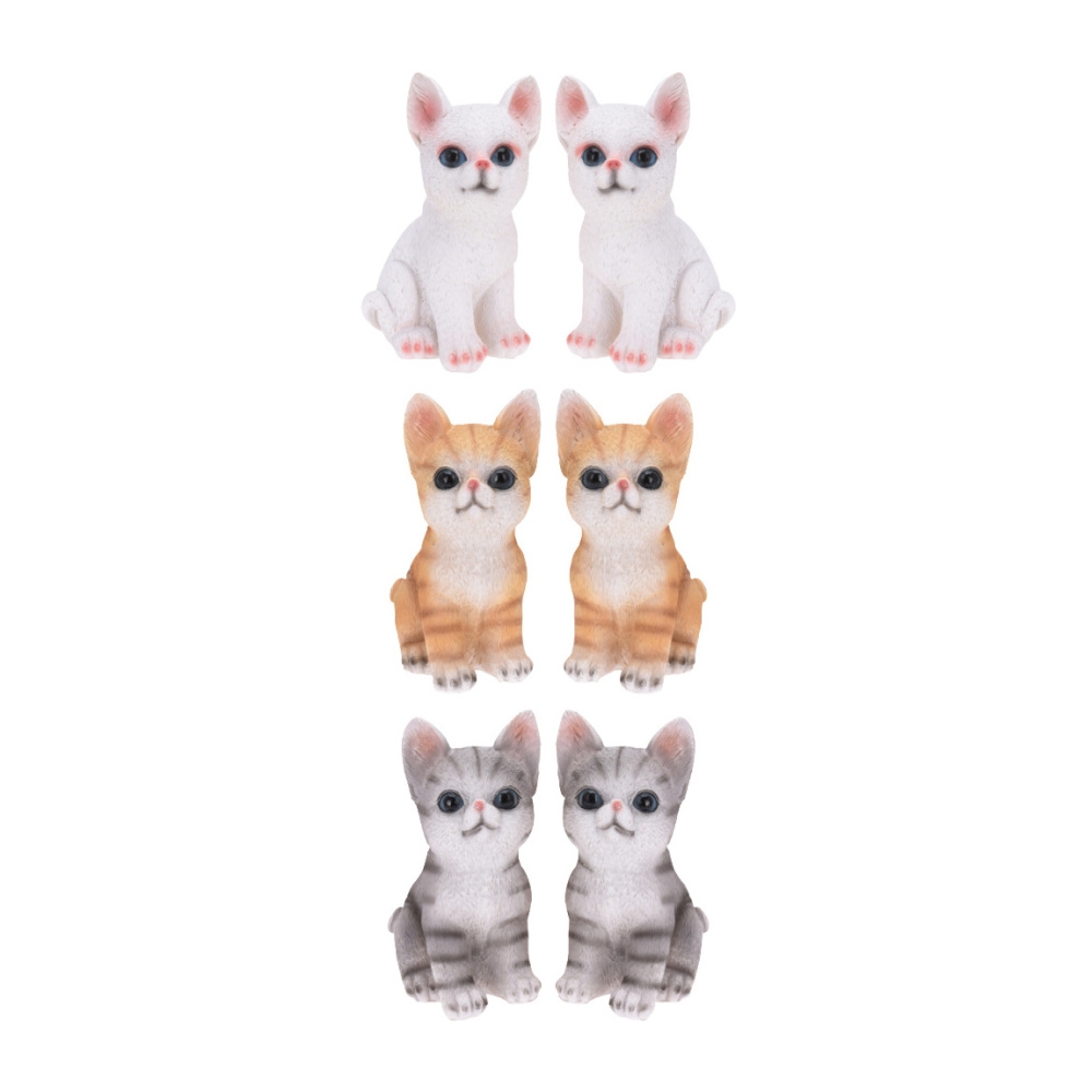Dekorační figurky zvířat - Kotě sedící z polystone mix 14,5cm