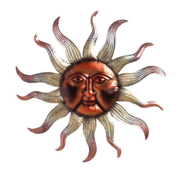 Kovové dekorace - Kovové slunce na zeď  63,5cm