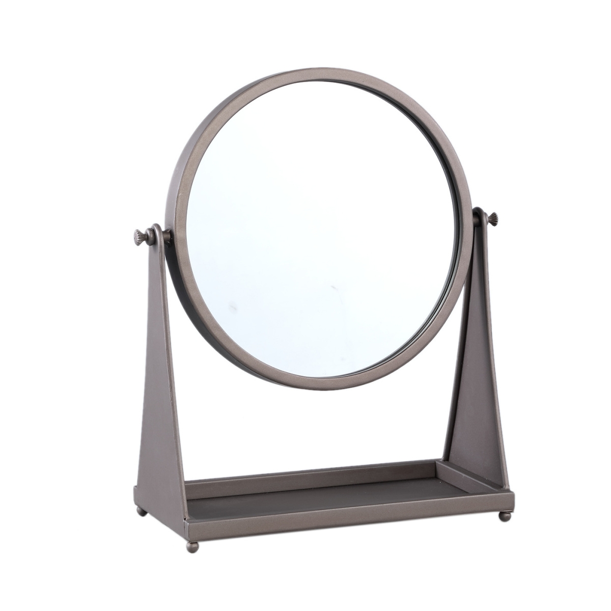 Kovové dekorace - Kovové stolní kulaté zrcadlo FRANCESS 37,5cm