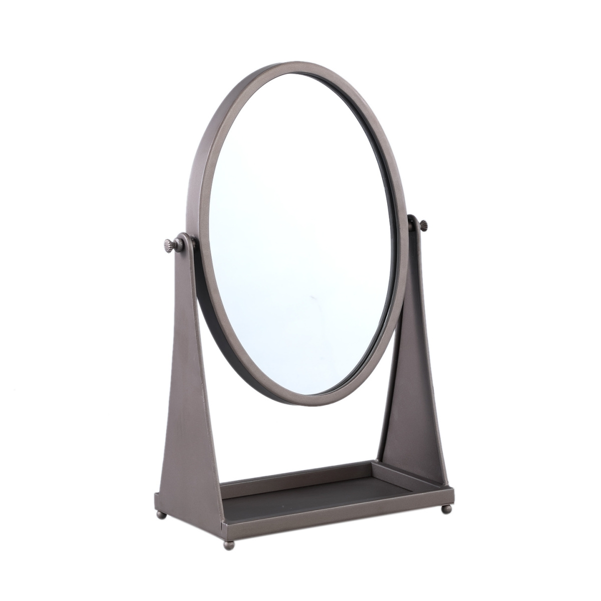 Kovové dekorace - Kovové stolní oválné zrcadlo FRANCESS 43,5cm