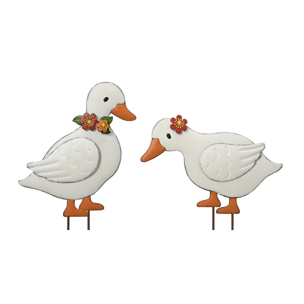 Zápichy - Kovový zápich kachny mix 30,5cm