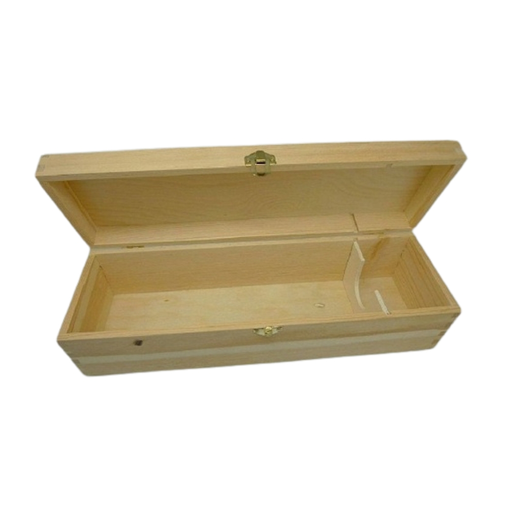 Tašky - Krabice na víno 1 lahev dřevo přírodní 34,7cm