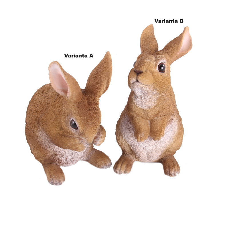 Venkovní zvířátka - Králík mládě stojící polyresinovýmix 25cm