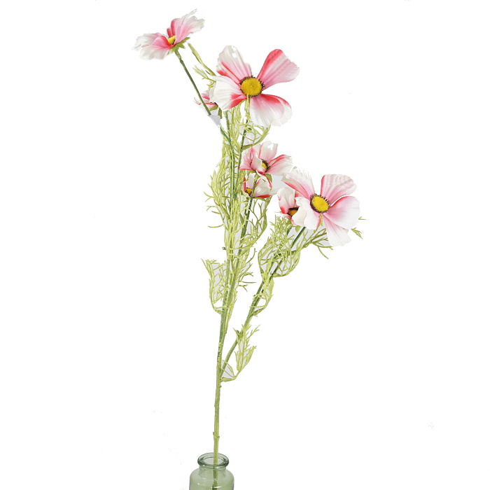 Jarní umělé květiny - Krásenka SUNFLOR řezaná umělá 88cm bílo-růžová