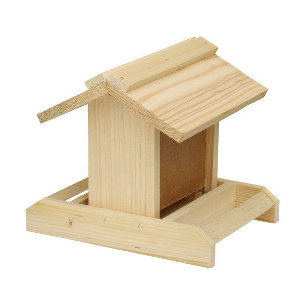 Krmítka, budky, domečky - Krmítko dřevěné h19x22x23cm přírodní
