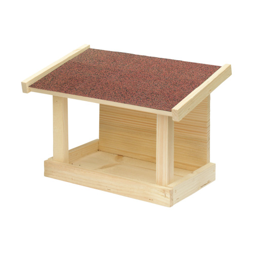 Krmítka, budky, domečky - Krmítko jednostranné dřevěné přírodní/hnědá 34cm
