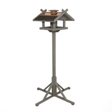 Krmítka, budky, domečky - Krmítko na noze dřevo/plech šedá 155cm