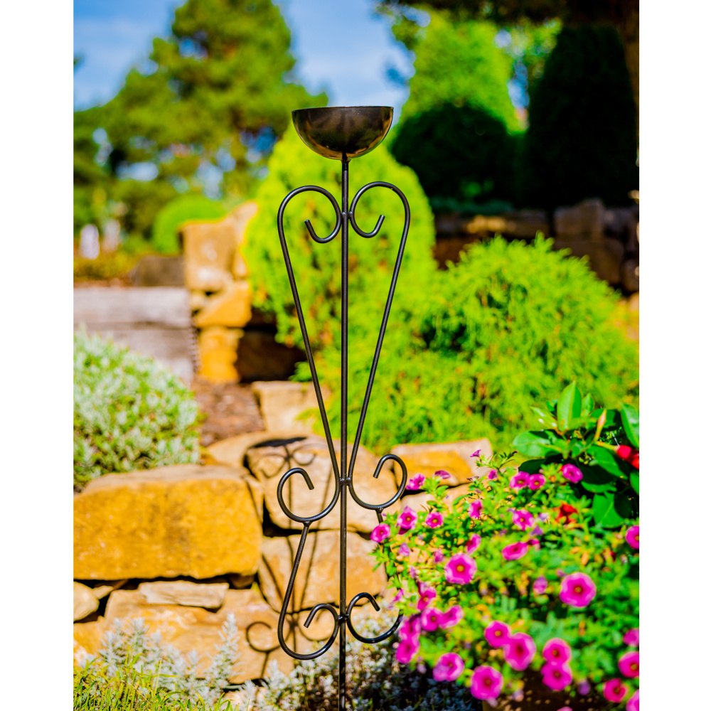 Krmítko/pítko TÜNDE kovové černé 132cm-0