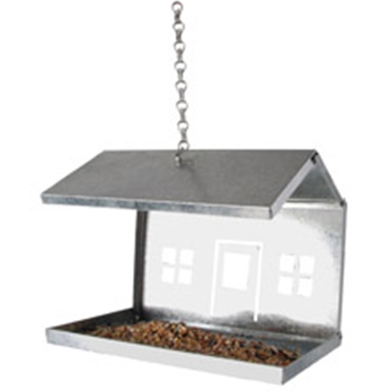 Krmítka, budky, domečky - Krmítko plechové pozinkové 25,5cm