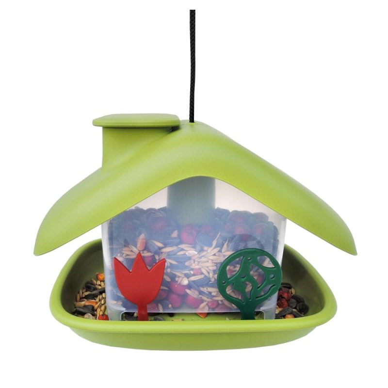 Krmítka, budky, domečky - Krmítko závěsné domek zelený