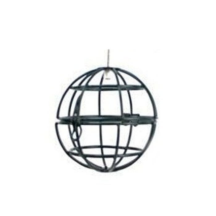 Krmítka, budky, domečky - Krmítko závěsné na lojovou kouli kovové zelené