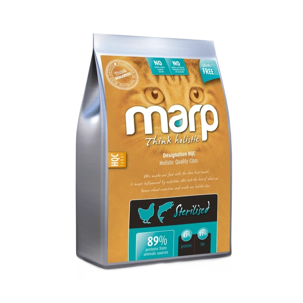 Krmiva a doplňky stravy - Krmivo MARP Sterilised kuřecí/losos 2kg