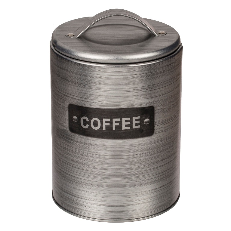 Kulatá plechová dóza COFFE, TEA a SUGAR mix 16,5cm-1
