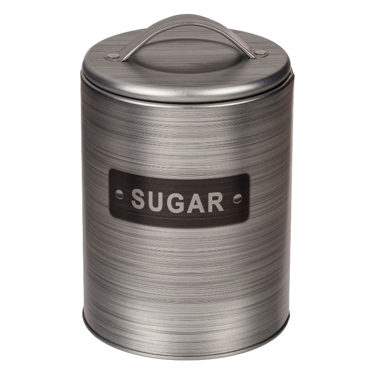 Kulatá plechová dóza COFFE, TEA a SUGAR mix 16,5cm-2