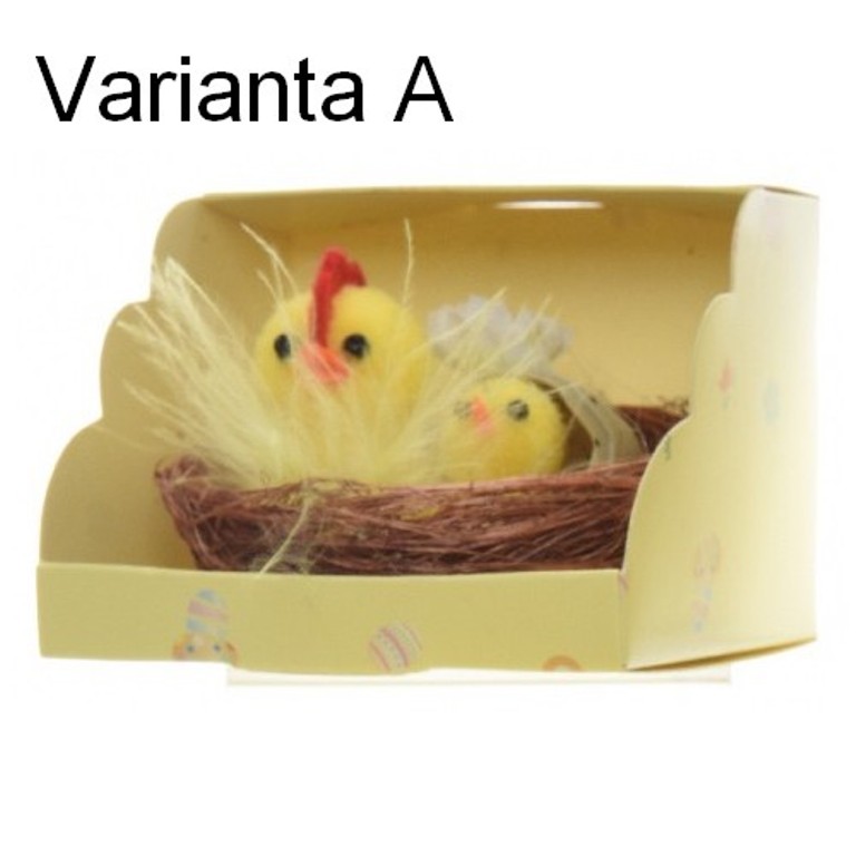 Kuře v hnízdě žinylka 6 cm mix tvarů-0