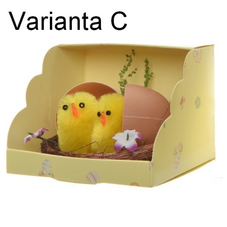 Kuře v hnízdě žinylka 6 cm mix tvarů-2