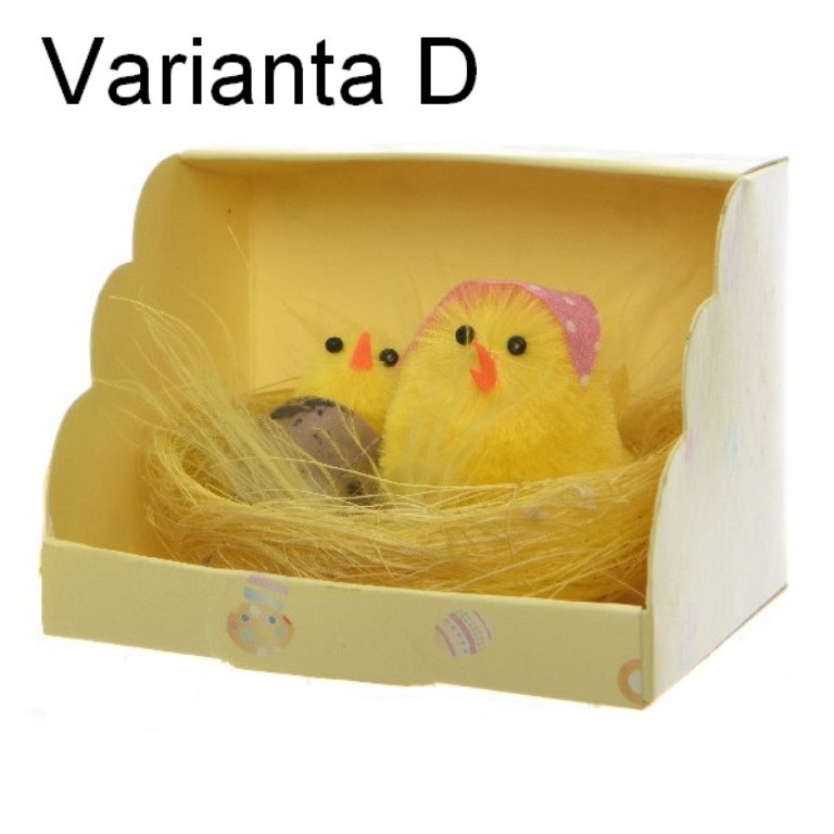 Kuře v hnízdě žinylka 6 cm mix tvarů-3