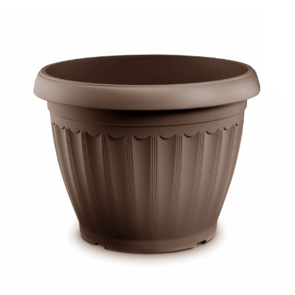 Květináče - Květináč CORFU plast béžová 40cm