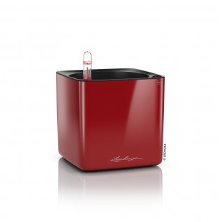 Květináče - Květináč CUBE Glossy komplet set červená 14cm