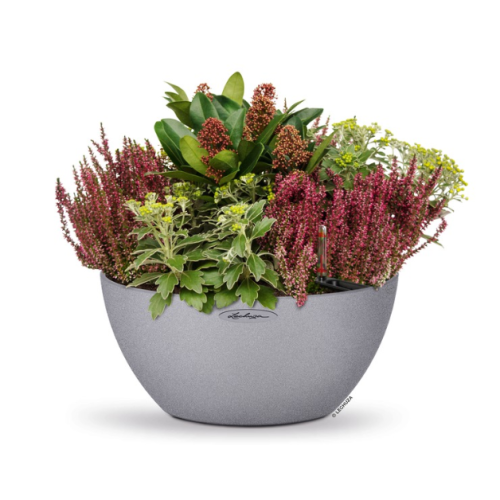 Květináč CUBETO Stone komplet set šedá 30cm-0