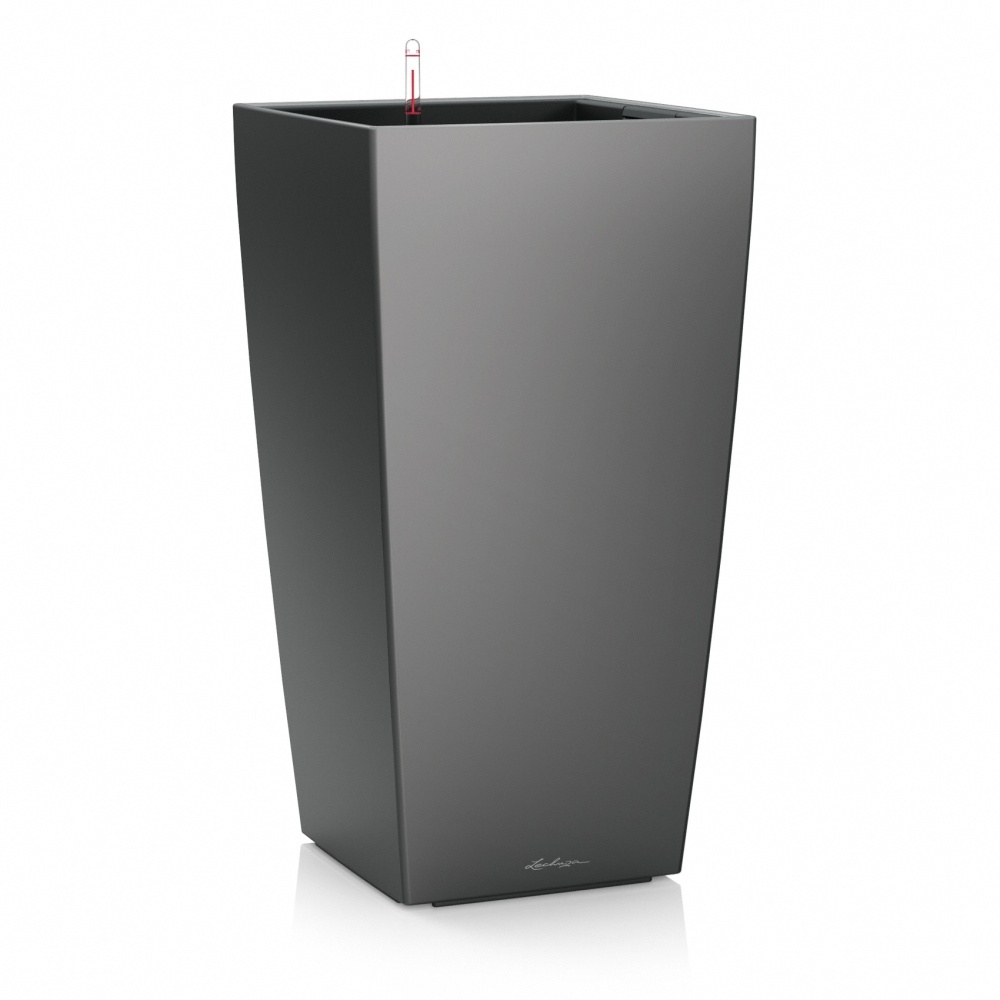 Květináče - Květináč CUBICO komplet set 22cm antracit