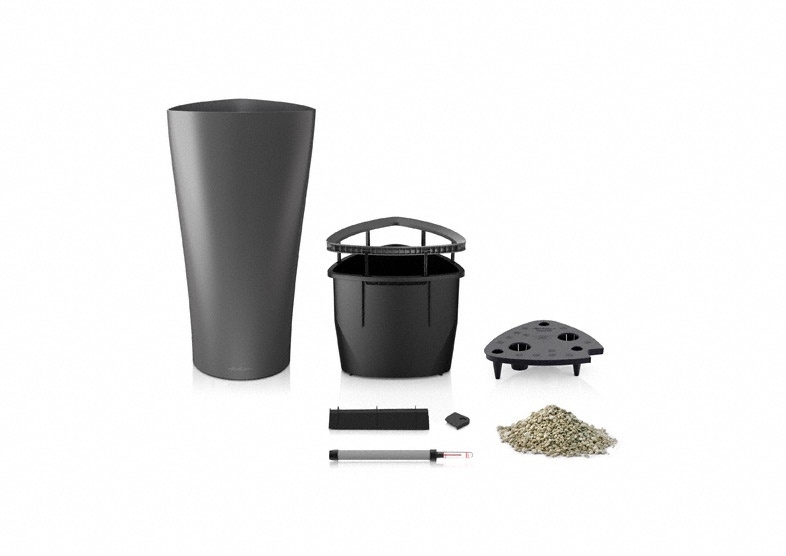 Květináč DELTA komplet set 30cm antracit-2