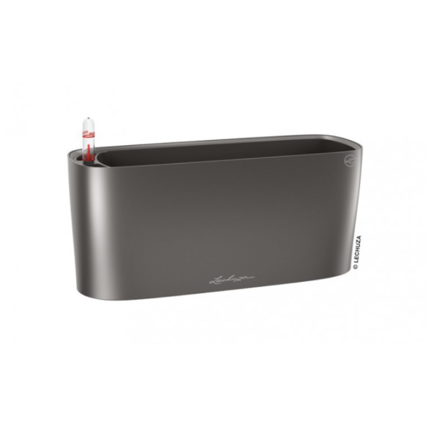 Květináče - Květináč DELTA OVAL komplet set 40cm antracit