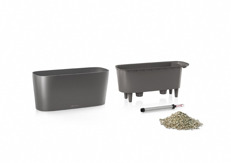 Květináč DELTA OVAL komplet set 40cm antracit-0