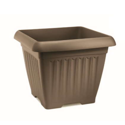 Květináče - Květináč hranantý CORFU plast béžová 45cm