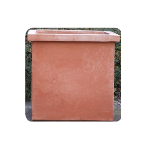 Italská venkovní keramika - Květináč hranatý Cubo Con Orlo keramika 50x50cm