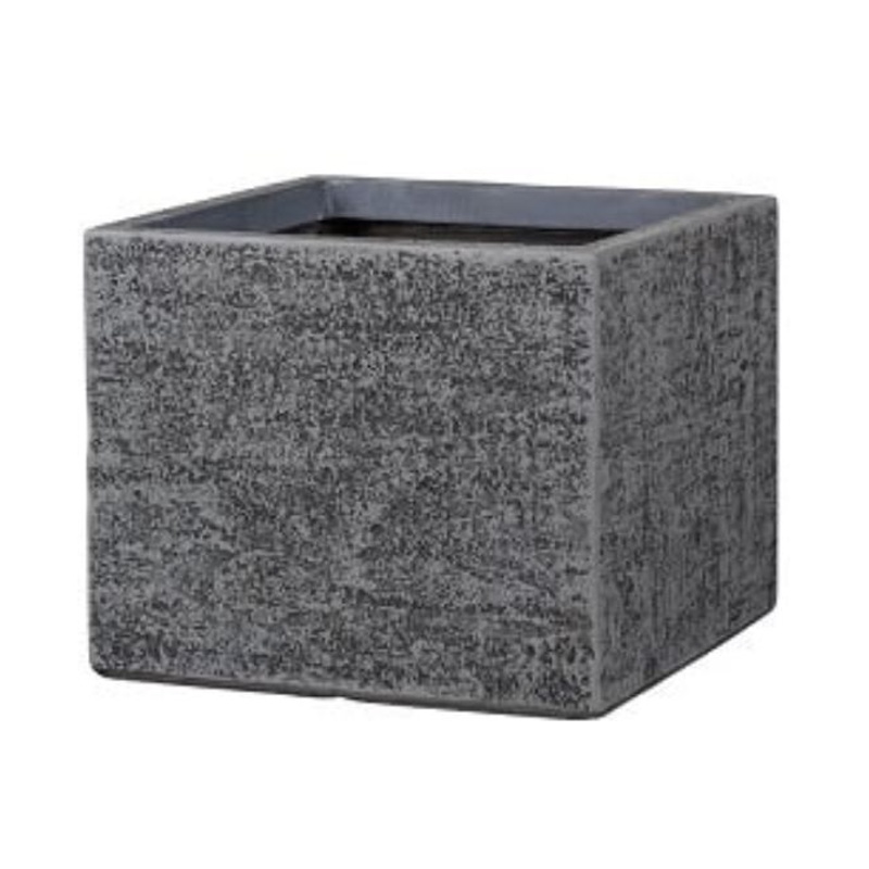 Kompozitní květináče - Květináč hranatý LOGAN 03E fiberclay šedý 55x55cm